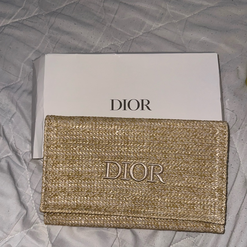 Dior rafia cosmetic Clutch